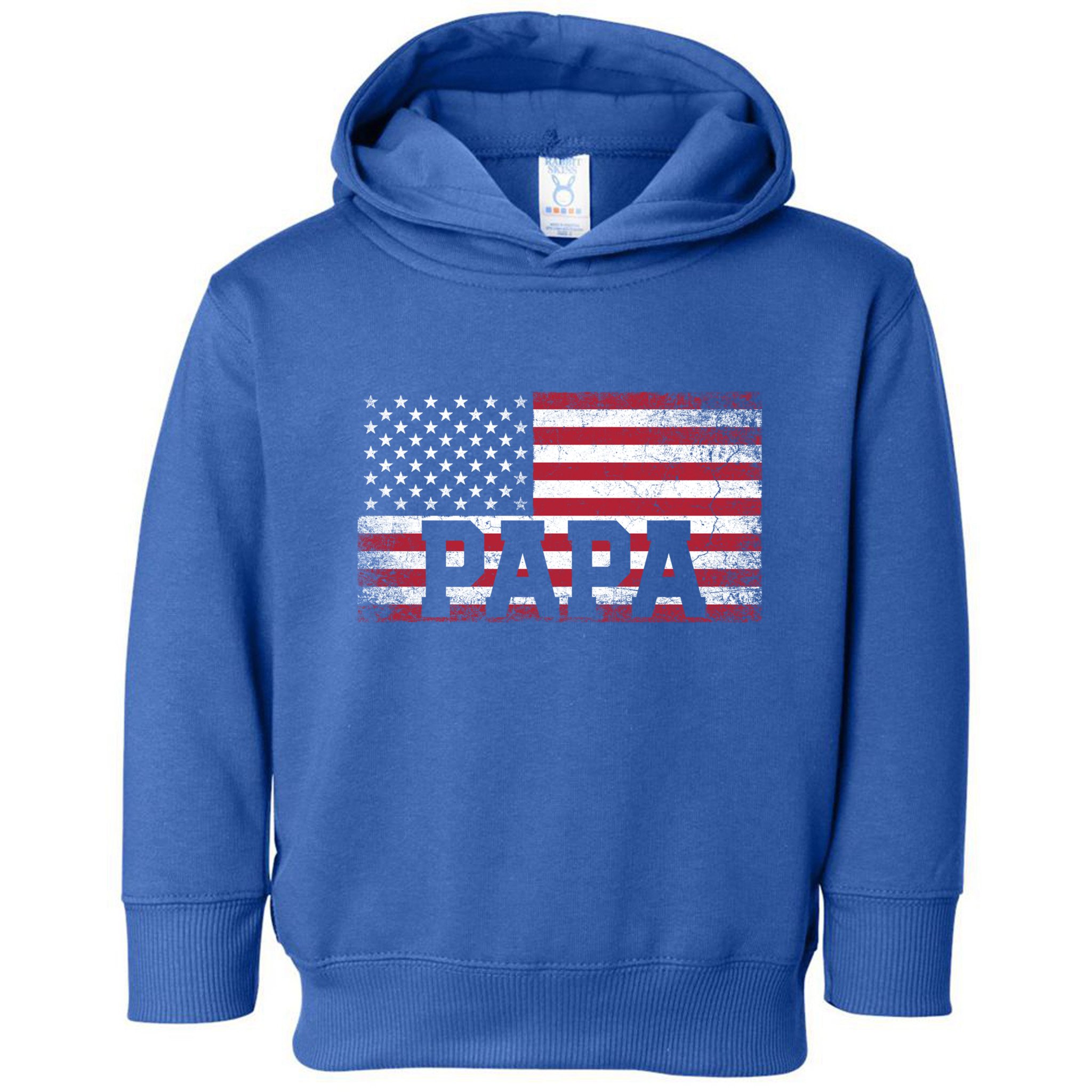 Papa American Flag FatherS Day 4th Of July Gift Grandpa Great Gift Toddler Hoodie