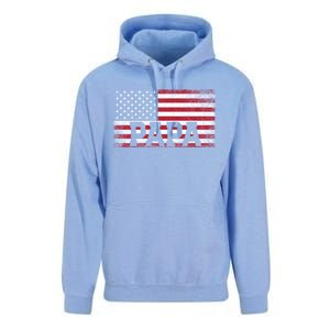 Papa American Flag FatherS Day 4th Of July Gift Grandpa Great Gift Unisex Surf Hoodie