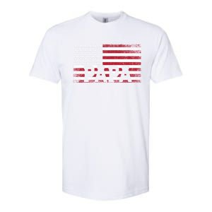 Papa American Flag FatherS Day 4th Of July Gift Grandpa Great Gift Softstyle CVC T-Shirt