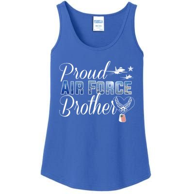 Proud Air Force Brother Heargift Us Air Force Military Gift Ladies Essential Tank