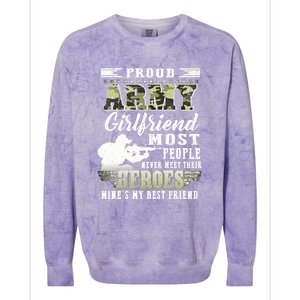 Proud Army Friend Most People Gift Colorblast Crewneck Sweatshirt