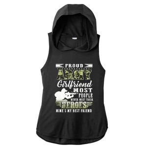 Proud Army Friend Most People Gift Ladies PosiCharge Tri-Blend Wicking Draft Hoodie Tank