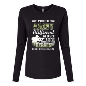 Proud Army Friend Most People Gift Womens Cotton Relaxed Long Sleeve T-Shirt