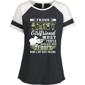 Proud Army Friend Most People Gift Enza Ladies Jersey Colorblock Tee