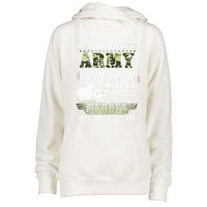 Proud Army Friend Most People Gift Womens Funnel Neck Pullover Hood