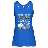 Proud Army Friend Most People Gift Ladies Essential Flowy Tank