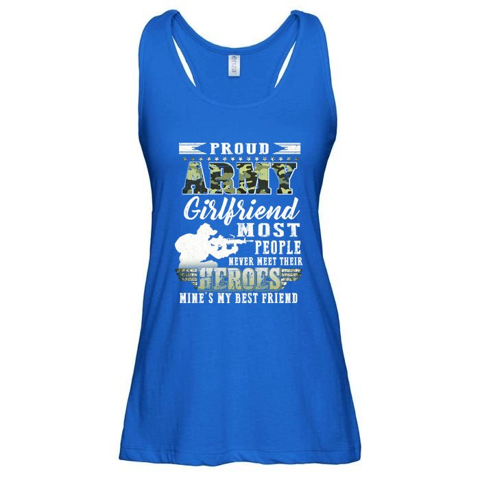 Proud Army Friend Most People Gift Ladies Essential Flowy Tank