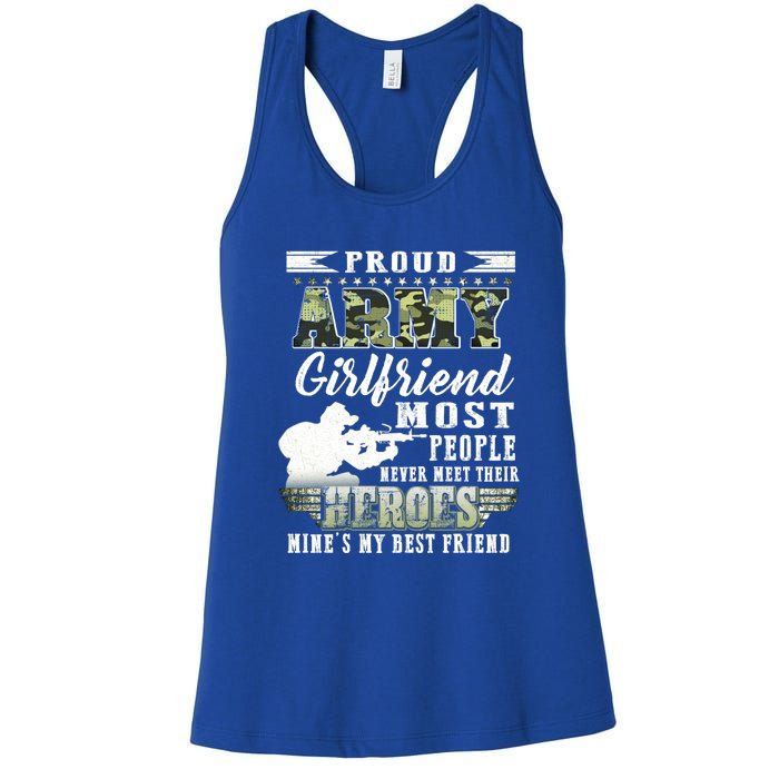 Proud Army Friend Most People Gift Women's Racerback Tank