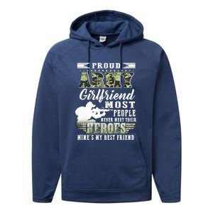 Proud Army Friend Most People Gift Performance Fleece Hoodie