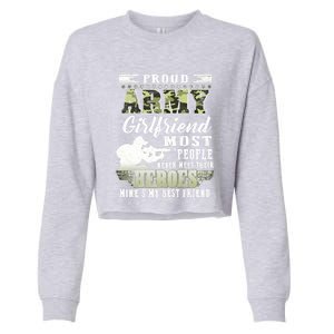 Proud Army Friend Most People Gift Cropped Pullover Crew