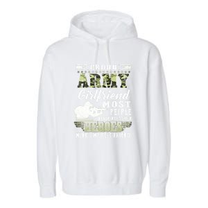 Proud Army Friend Most People Gift Garment-Dyed Fleece Hoodie