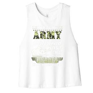 Proud Army Friend Most People Gift Women's Racerback Cropped Tank