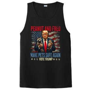 Peanut And Fred Make Pets Safe Again Trump 2024 Usa Grunged Flag PosiCharge Competitor Tank