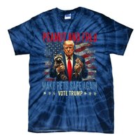 Peanut And Fred Make Pets Safe Again Trump 2024 Usa Grunged Flag Tie-Dye T-Shirt