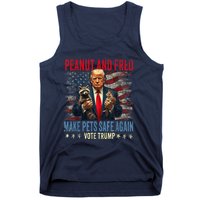 Peanut And Fred Make Pets Safe Again Trump 2024 Usa Grunged Flag Tank Top