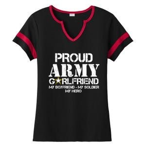 Proud Army Friend Meaningful Gift Military Friend My Hero Ladies Halftime Notch Neck Tee