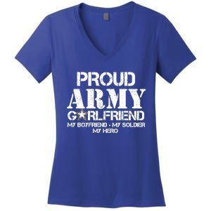 Proud Army Friend Meaningful Gift Military Friend My Hero Women's V-Neck T-Shirt