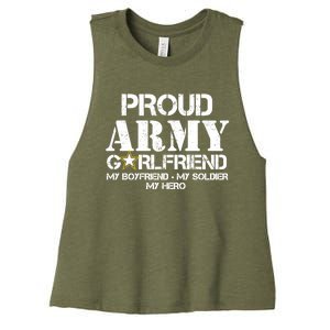 Proud Army Friend Meaningful Gift Military Friend My Hero Women's Racerback Cropped Tank