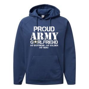 Proud Army Friend Meaningful Gift Military Friend My Hero Performance Fleece Hoodie