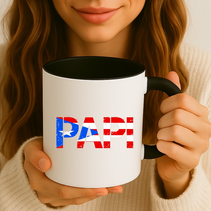 Papi American Flag Vintage Father's Day Mug