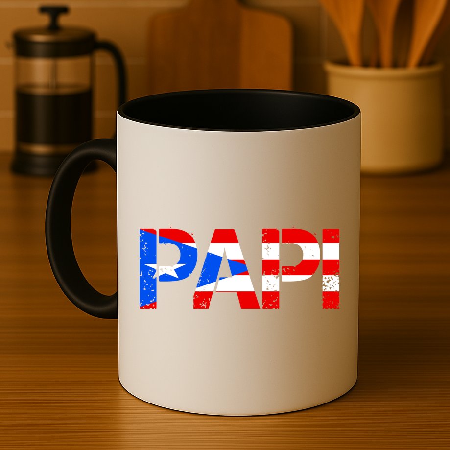 Papi American Flag Vintage Father's Day Mug