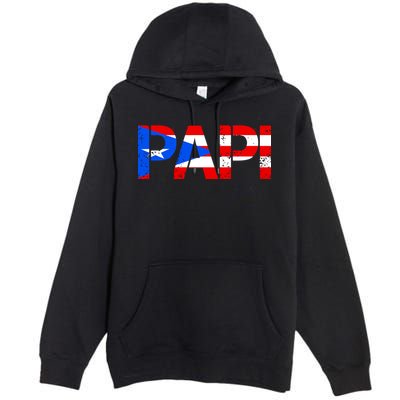 Papi American Flag Vintage Father's Day Premium Pullover Hoodie