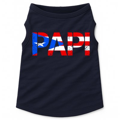 Papi American Flag Vintage Father's Day Doggie Tank