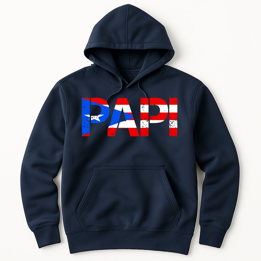 Papi American Flag Vintage Father's Day Hoodie