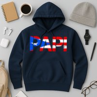 Papi American Flag Vintage Father's Day Hoodie