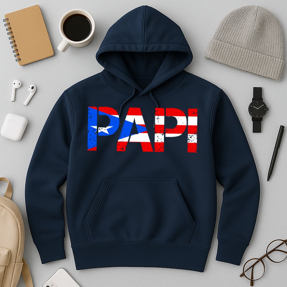 Papi American Flag Vintage Father's Day Hoodie