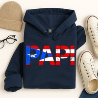 Papi American Flag Vintage Father's Day Hoodie