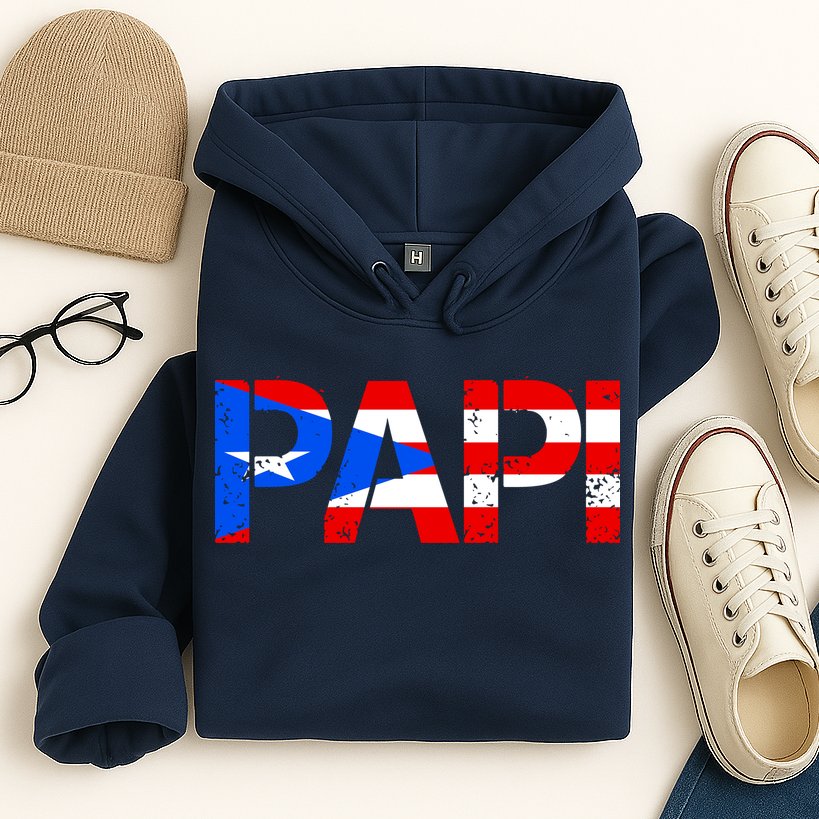 Papi American Flag Vintage Father's Day Hoodie