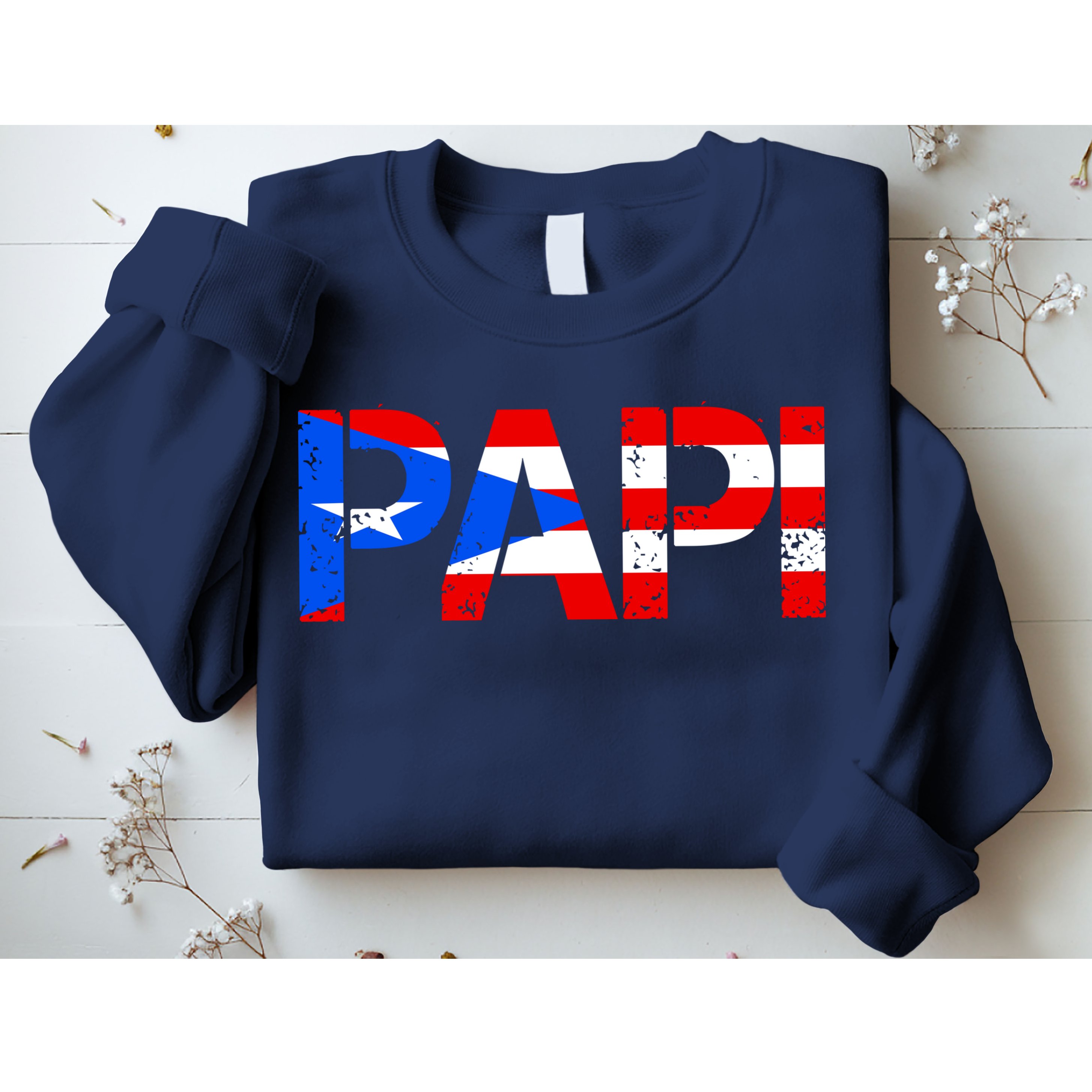 Papi American Flag Vintage Father's Day Sweatshirt