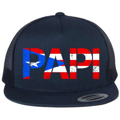 Papi American Flag Vintage Father's Day Flatbill Hat