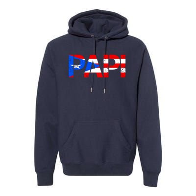 Papi American Flag Vintage Father's Day Premium Hoodie