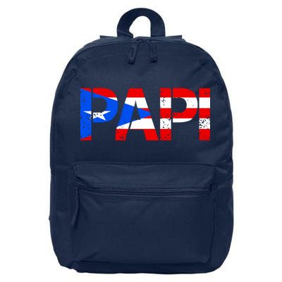 Papi American Flag Vintage Father's Day 16 in Basic Backpack