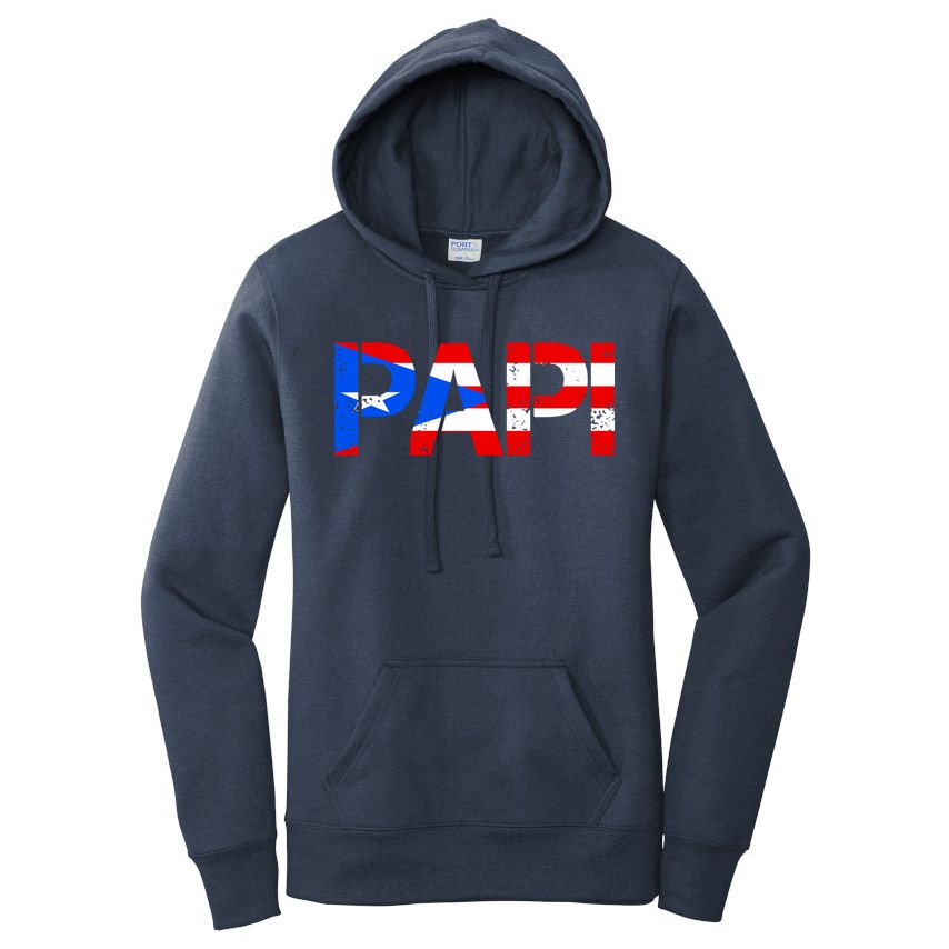 Papi American Flag Vintage Father's Day Women's Pullover Hoodie