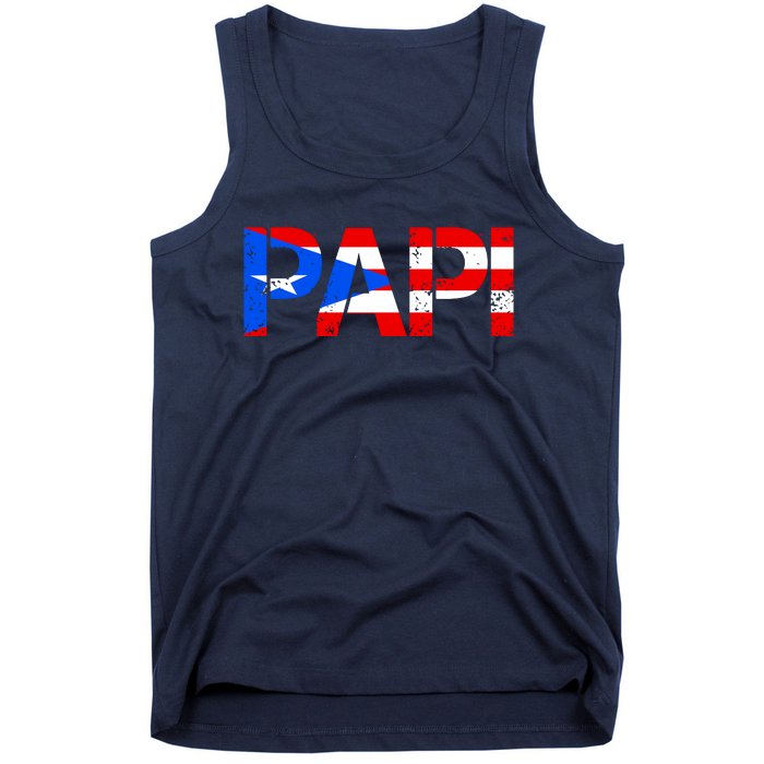 Papi American Flag Vintage Father's Day Tank Top