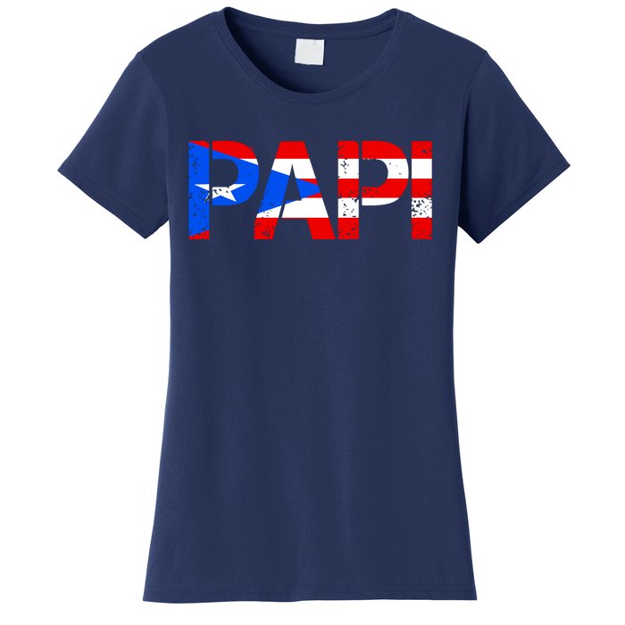 Papi American Flag Vintage Father's Day Women's T-Shirt