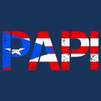 Papi American Flag Vintage Father's Day Womens T-Shirt