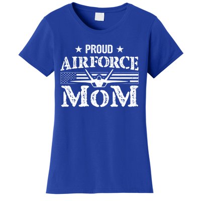 Proud Air Force Mom Gift Airforce Funny Gift July 4th Mothers Day Cute Gift Women's T-Shirt