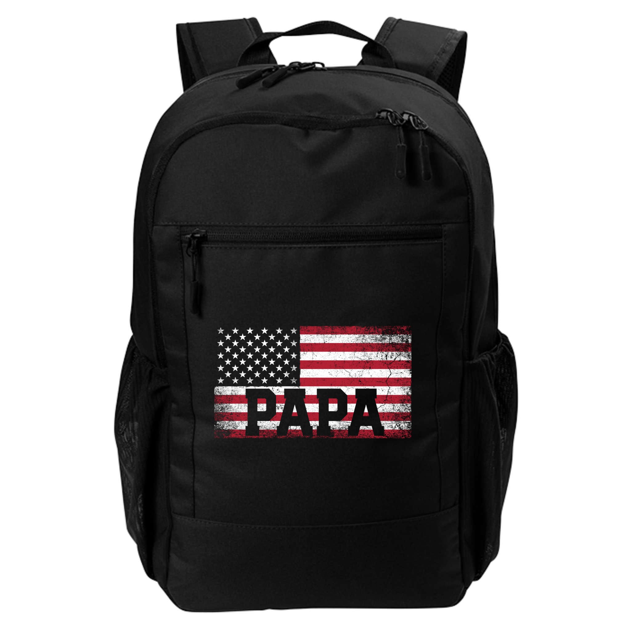 Papa American Flag FatherS Day 4th Of July Gift Grandpa Gift Backpack