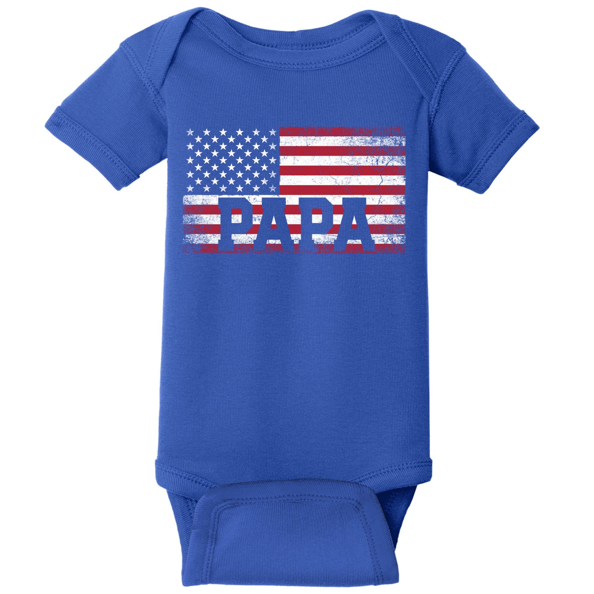 Papa American Flag FatherS Day 4th Of July Gift Grandpa Gift Baby Bodysuit
