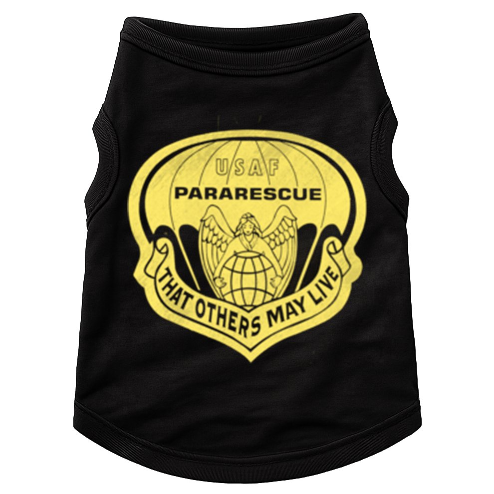 Proud Air Force Pararescue Veteran Vintage Flag Veterans Day Gift Doggie Tank