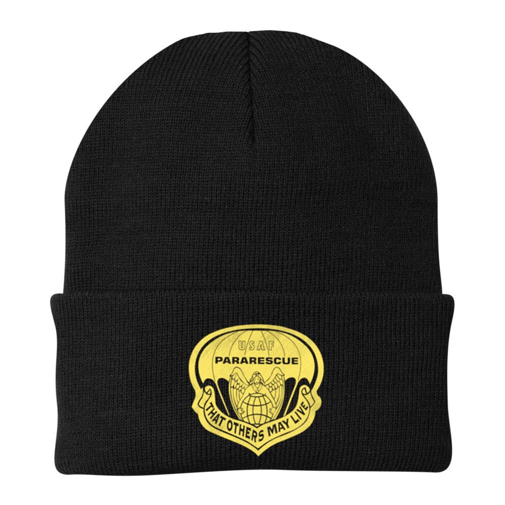 Proud Air Force Pararescue Veteran Vintage Flag Veterans Day Gift Beanie