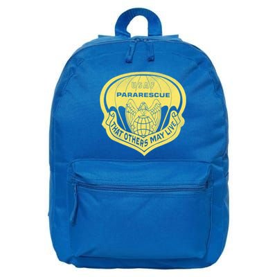 Proud Air Force Pararescue Veteran Vintage Flag Veterans Day Gift 16 in Basic Backpack