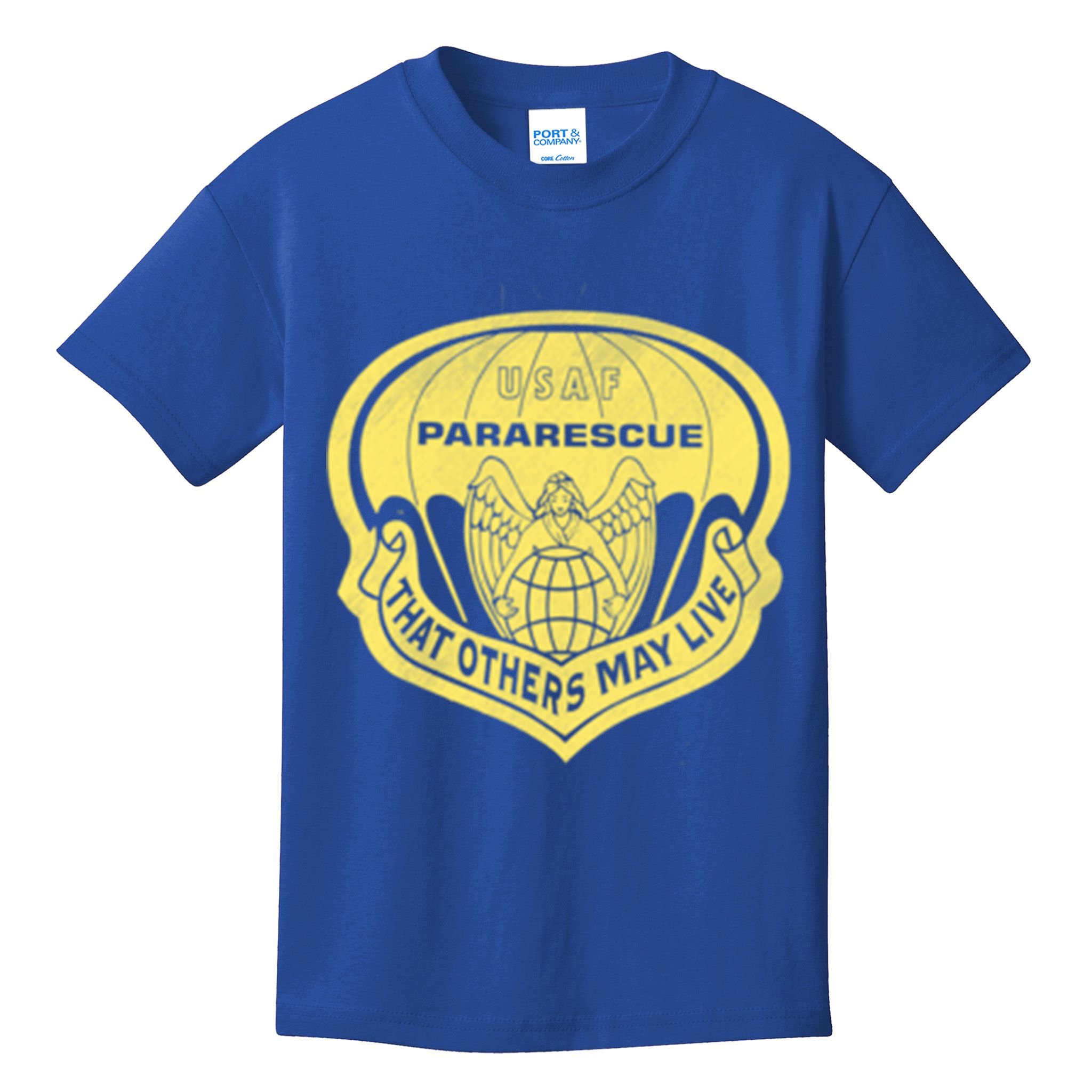 Proud Air Force Pararescue Veteran Vintage Flag Veterans Day Gift Kids T-Shirt