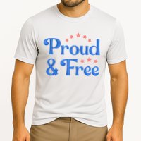 Proud And Free Usa 4th Of July Cooling Performance Crew T-Shirt