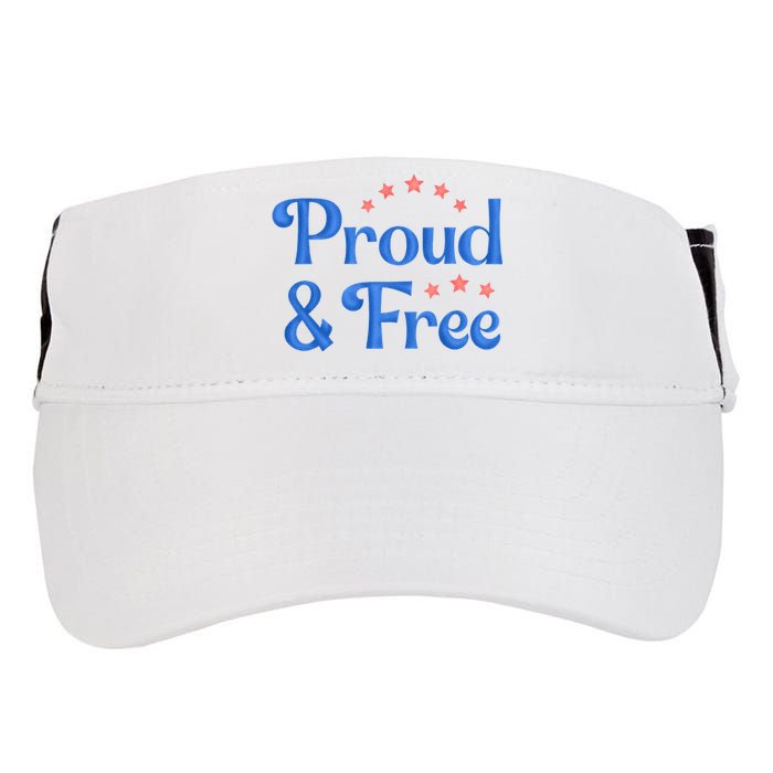 Proud And Free Usa 4th Of July Adult Drive Performance Visor