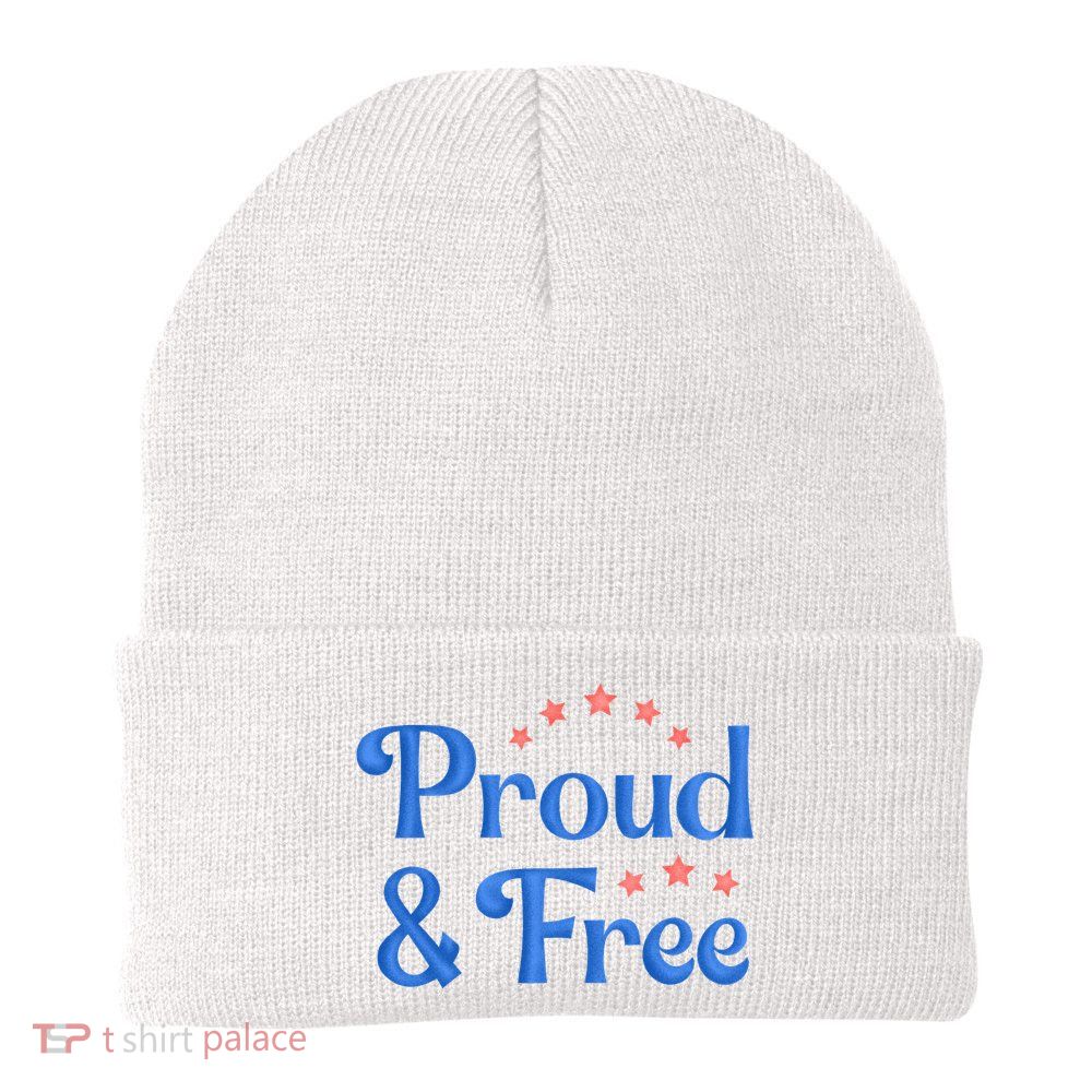 Proud And Free Usa 4th Of July Beanie